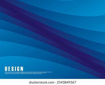 Fundo de cor azul abstrato. Composição dinâmica da forma. Padrão de nuvem de gradiente de ondas azuis. Ilustração do vetor de fundo de gradiente azul.