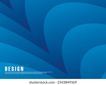 Abstract blue color background. Dynamic shape composition. Blue waves gradient cloud pattern. Blue gradient background vector illustration.