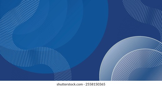 Abstract blue color background. Dynamic shapes composition. Vector illustration