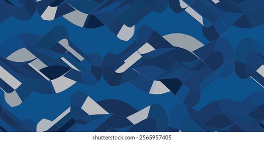 Abstract blue color background. Dynamic shapes composition. Vector illustration. 
