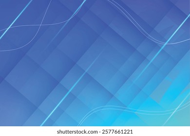 Abstract blue color background. Dynamic shapes composition. Vector illustration