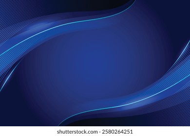 Abstract blue color background. Dynamic shapes composition. Vector illustration