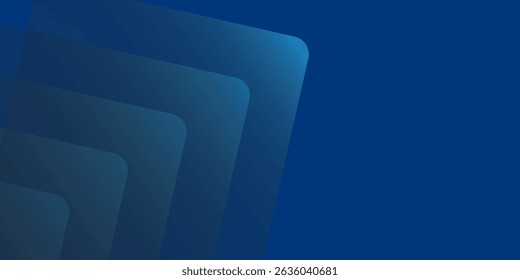 Fundo de cor azul abstrato. Composição de formas dinâmicas. Vetor