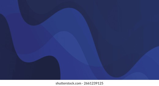 Fundo de cor azul abstrato. Composição de formas dinâmicas. Vetor Eps10