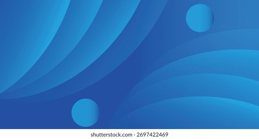 Fundo de cor azul abstrato. Composição de formas dinâmicas. Ilustração vetorial