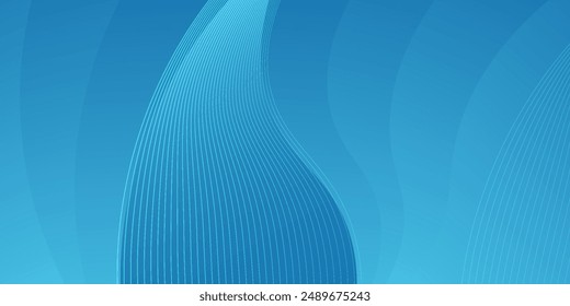Abstract blue color background. Fluid shapes composition. Vector illustration