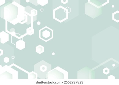 Abstract blue color background from hexagons. Hexagonal chemical or biotechnology cover design.