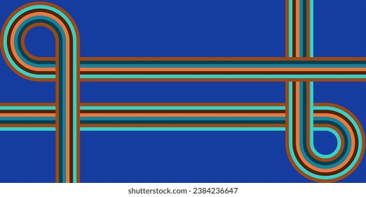 abstrakter blauer Hintergrund mit Linien-Design, für Deckenvorlage, abstrakter Hintergrund. Vektorgrafik