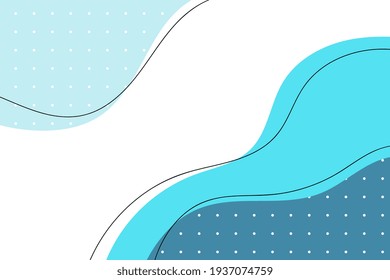 Abstract blue color background. Liquid style. Minimalist artwork poster. design for web banner, wallpaper, fabric print 