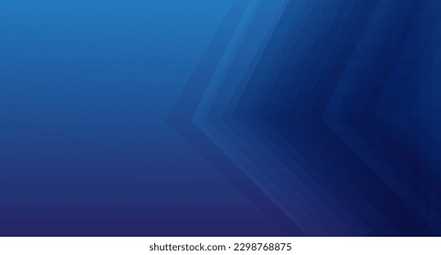 Abstract blue color background, low poly design. Trendy abstract blue background for wallpaper, banner and sports flyer. Modern backdrop for poster. Arrow and speed background. Abstract vector concept