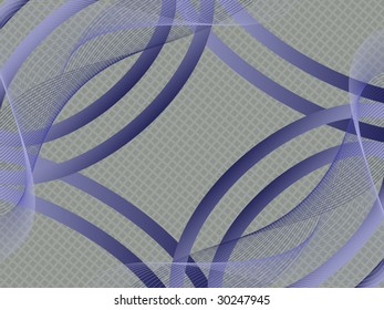 Abstract blue color background - vector illustration from lines and curves