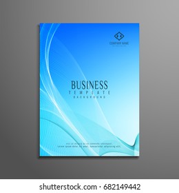 Abstract blue color business brochure design