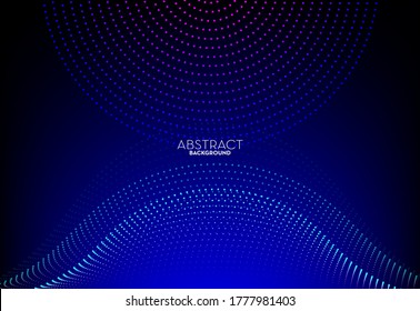 Abstract blue color digital particles waves background and wallpaper, banner website, Vector EPS.