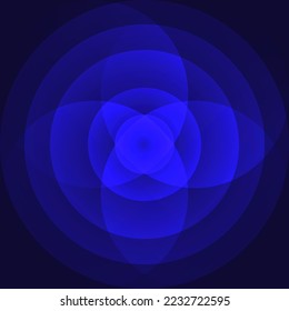 Abstract blue color fluid circular shape pattern background