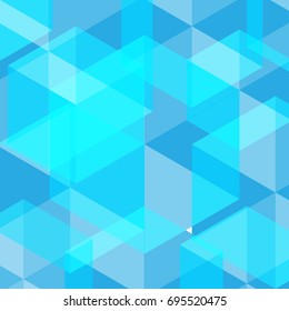 Abstract blue color geometric shape background