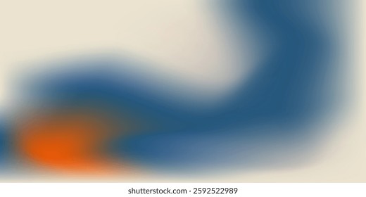 Abstract blue color gradient blurred modern art background simple waves