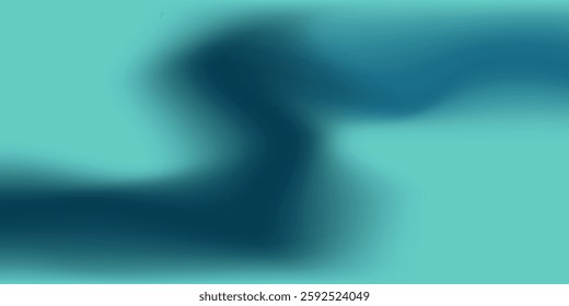 Abstract blue color gradient blurred modern art background simple waves
