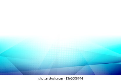 Abstract blue color gradient with halftone shapes composition background. Space for your text
