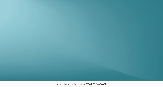 Fundo de estúdio de gradiente de cor azul abstrato para apresentação do produto. Quarto vazio com sombras naturais de luz solar. Quarto vazio com espaço de cópia