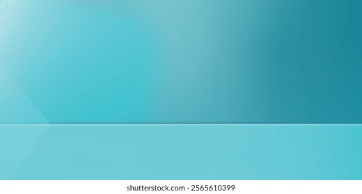 Abstract blue color gradient studio background for product presentation. Empty room with Natural sunlight shadows. emty room with copy space