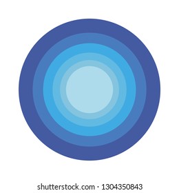 Abstract blue color graphic with circular, circle pattern.
