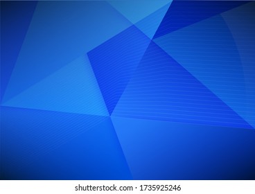 Abstrakter blauer Hintergrund der Farblinien. Muster geometrischer Stil. Platz für Text. Textur mit Licht und Schatten. Digitales Hintergrundbild, das im Unternehmen verwendet wird. Vector-Abbildung.