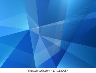 Abstract blue color lines background. Pattern geometric style. Space for text. Texture with light and shadow. Digital technology wallpaper used in the corporate. Vector illustration.