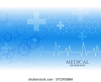 Abstract blue color medical science background vector