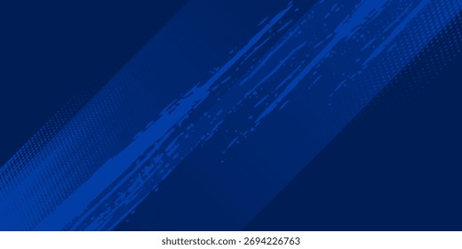 Fundo de meio-tom de textura gradiente do padrão de cor azul abstrato. Formas dinâmicas grunge e combinação de pontos.