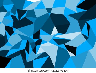 Abstract blue color polygon triangle geometric background.Design for cards, brochures, banners.	
