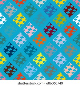 Abstract blue color seamless pattern for new background.