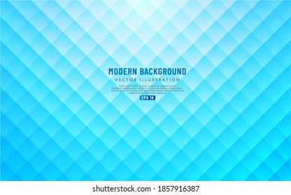 Abstract blue color square design pattern background with copy space. Simple & minimal Pastel rhombus geometric design. You can use for cover design, artwork, ad, poster, presentation. Vector EPS10