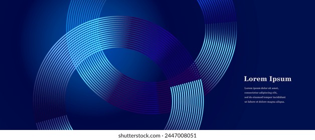 abstract blue color stripe line, geometric circle texture background, futuristic technology, retro styled concept