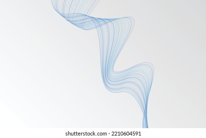 Abstract Blue Color technology Line wave background