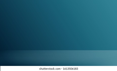 Abstract blue color tone background. Empty room with spotlight effect. EPS10 vector graphic art design.