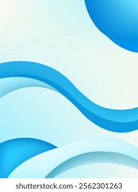 Abstract blue color wave background. Wallpaper design