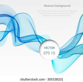 Abstract blue color wave background