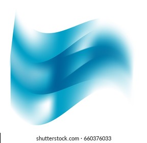 Abstract blue color wave element for design. Blue Wave