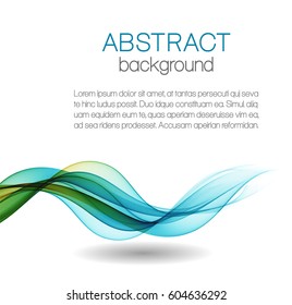 Abstract blue color wavy background
