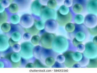 Abstract blue colored 3d balls background. Vector design