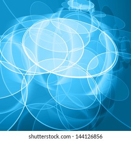 Abstract blue colorful bubbles circle texture background  illustration