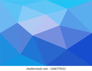 abstract blue colorful geometric background.low poly pattern vector