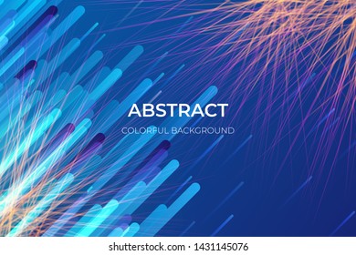 Abstract blue colorful geometric background. Dynamic shapes composition. Line trendy gradient abstract background.- Vector