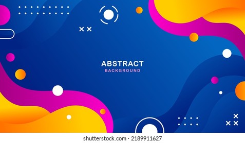 Abstract blue with colorful memphis background vector and ilustrations