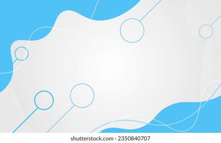 Abstract blue colorful template banner with gradient color and small polka dot technology background Design with liquid shape vector design