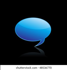 abstract blue colour callout on black,vector