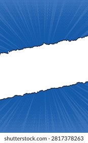Abstract Blue Comic Storm Burst Vector