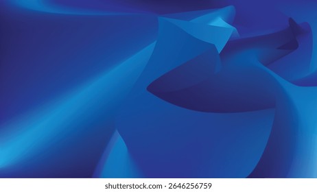 Composição azul abstrata com formulários fluindo e plano de fundo claro