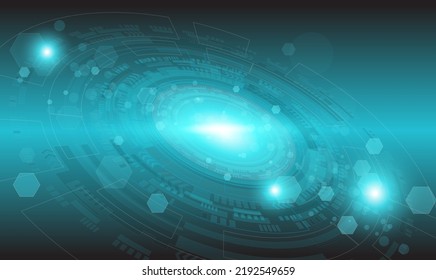 Abstract Blue Computer Technology Background Circuit Stock Vector 