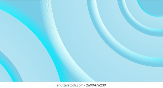 Abstract blue concentric circles with a 3D layered effect. Suit for banner, web, brochure, pamflet and presentation